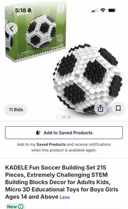 KADELE Soccer Ball Micro Building Block Set 215pcs