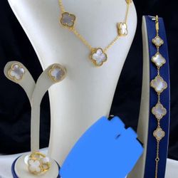Jewellery Set Plated 18 K Gold