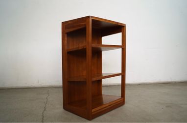 Solid Cherry Slanted Magazine Table Bookcase Shelf