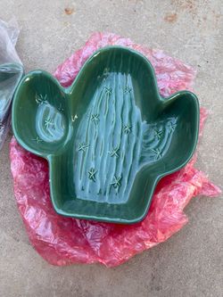 Green Cactus Serving Trays – Set of 3