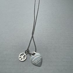 Tiffany & Co. Return To Tiffany Heart And Peace Sign Pendant 