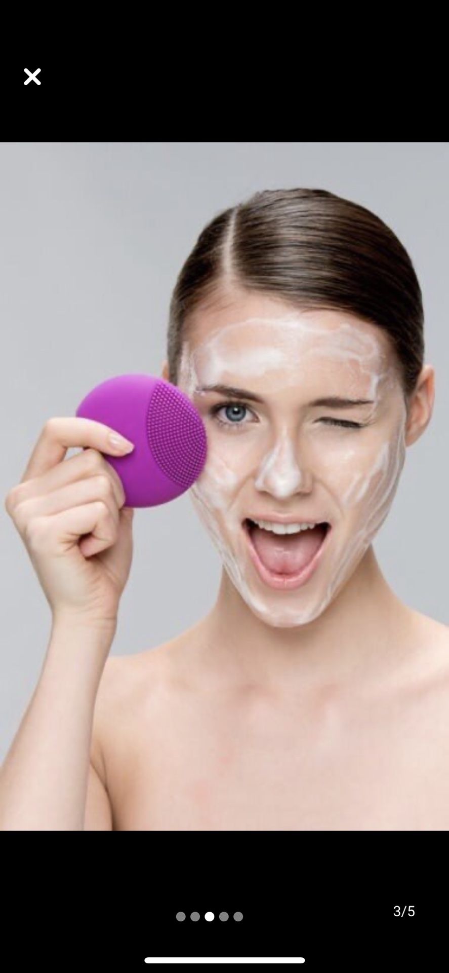 FOREO LUNA MINI SILICONE FACE BRUSH PURPLE