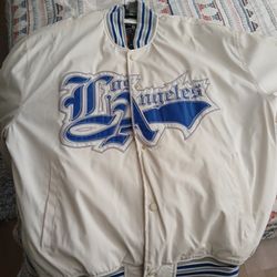 White LA Varsity jacket