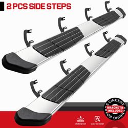 Running Boards 6.5" For 2019-2026 Silverado/Sierra Crew Cab SS Step Nerf Bar T