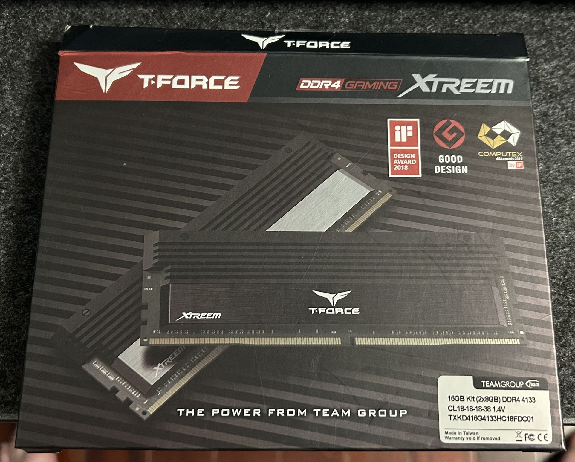 TeamGroup T-Force Xtreem 16GB (2×8GB) DDR4-4133 CL18 — High-Performance RAM