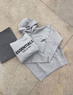 Grey essentials hoodie