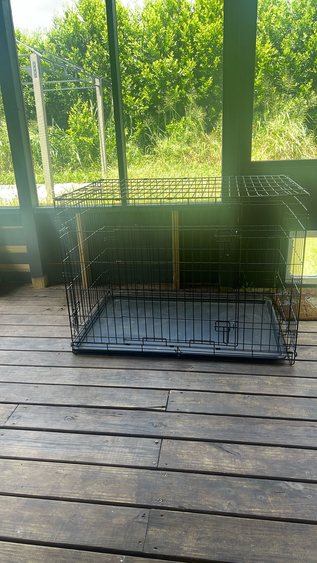Big Foldable Two Door Metal Dog Kennel