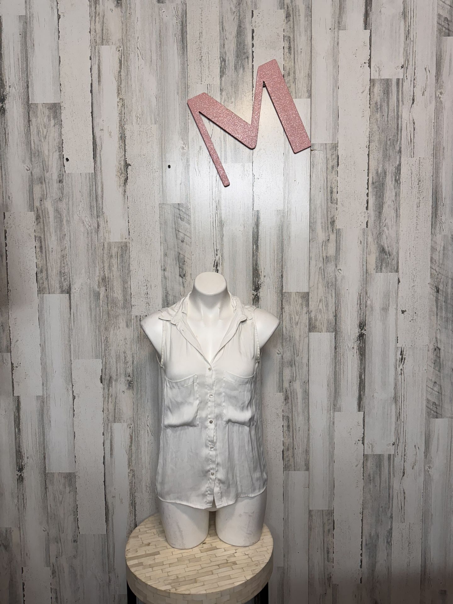 Bershka white blouse size medium