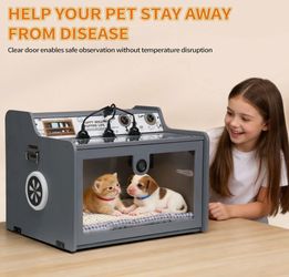 Pet Brooder Nebulization Box Temperature Controlled Pet Incubator w Lamp No accessories included