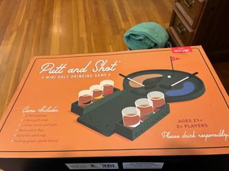 New unopened putt and shot glasses drinking game