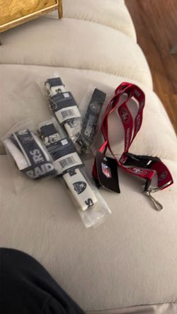 NFL Raiders and 49ers Lanyards Bundle