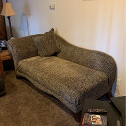 Leopard Print Chaise 