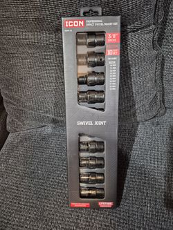 Icon 3/8" impact swivel sockets metric