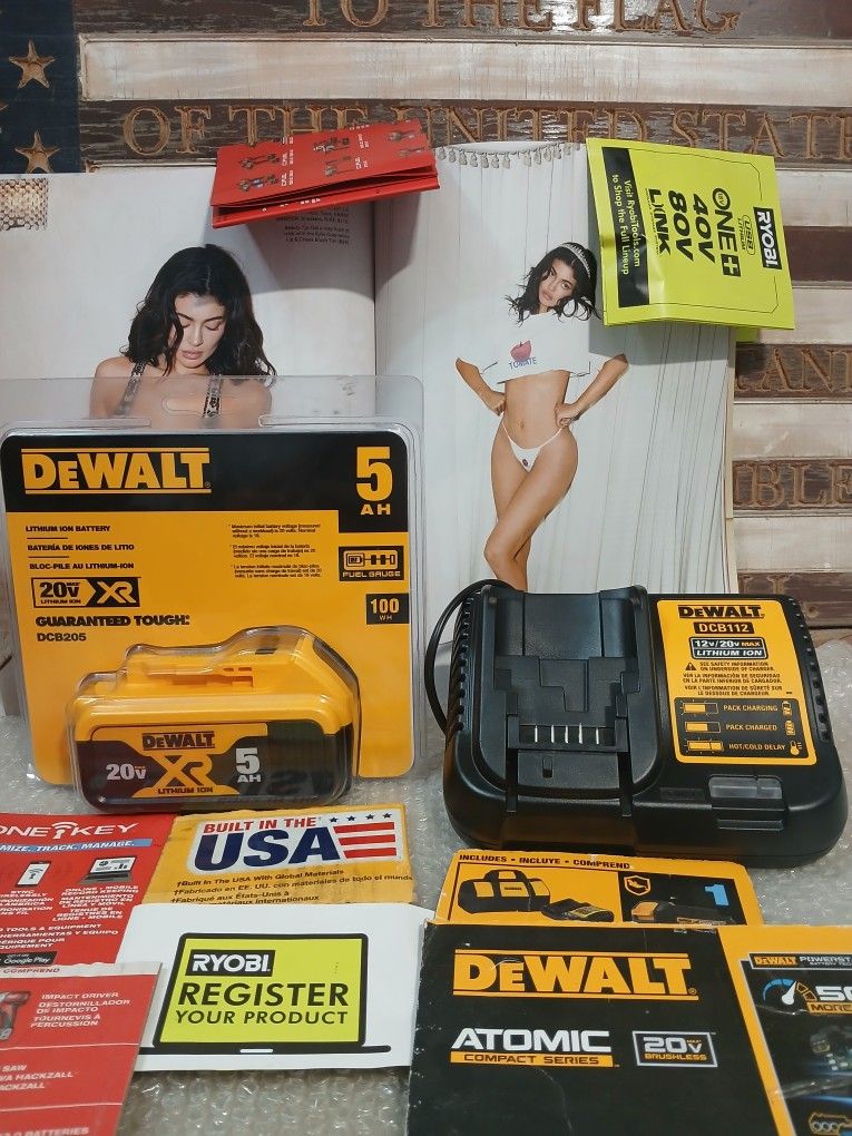 NEW DEWALT 20V XR BATTERY AND CHARGER