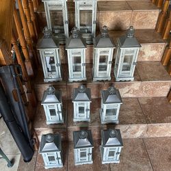 Set of 12 wooden lanterns - very versatile style wise