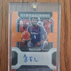 2022 Prizm 08/49 Javon Freeman-liberty Autographed Card 