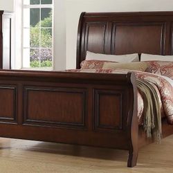 Cama Queen Size Madera Sólida Nueva En Su Caja Incluye Colchones 