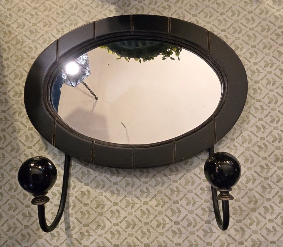 Nice Accent Mirror With Coat Hooks