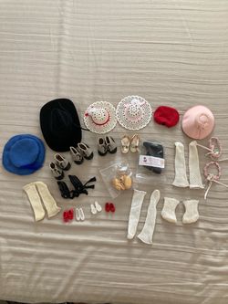 Doll shoes and hats