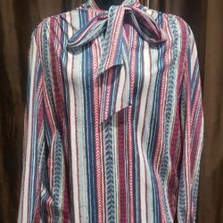 Women multicolor blouse long sleeve size small/medium