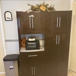 Dark brown pantry