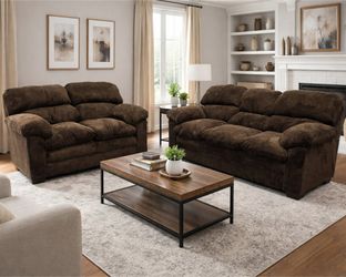 New chocolate sofa and loveseat - SIL collection