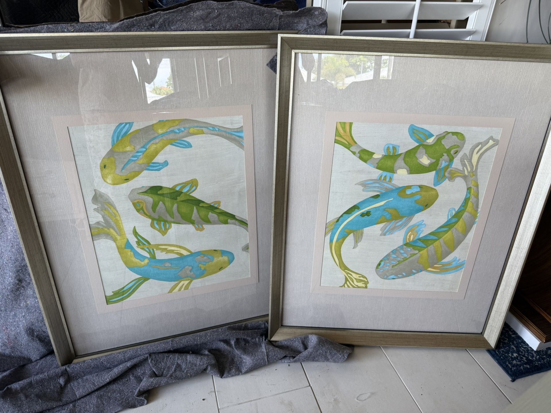 Koi fish Artwork- Set Of 2