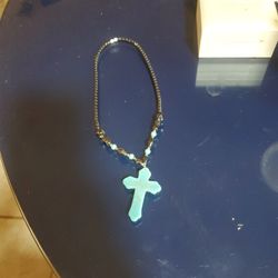 Turquoise  Cross Necklace 