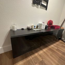 Black TV Console / Media Cabinet