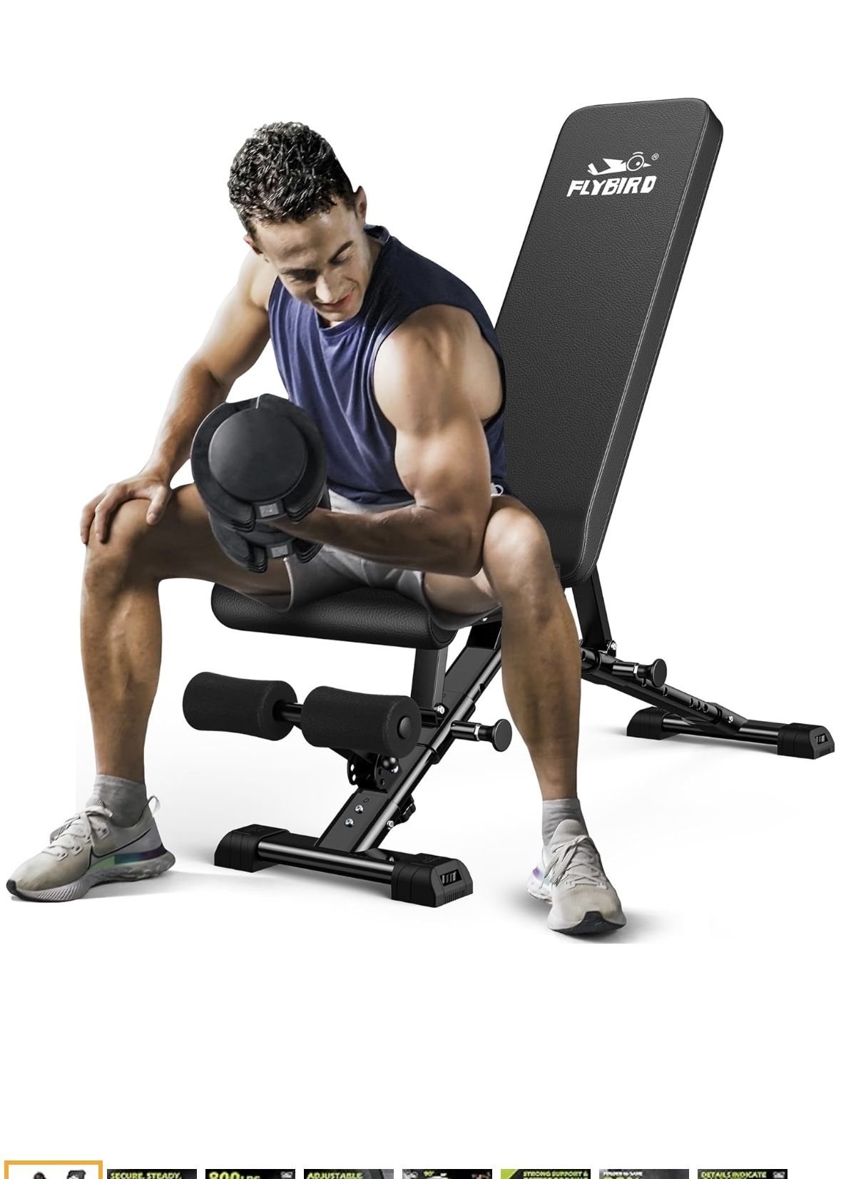 New Flybird Adjustable Weight Bench for Full Body workout