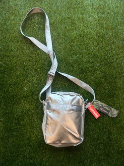 Supreme side bag silver color