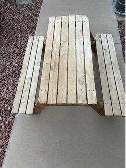 Wooden Kids Picnic Table (Read Description!)