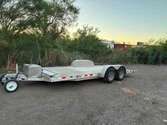 2017 aluminum car hauler trailer 7x18
