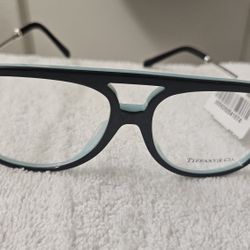 Tiffany &  CO.  Eyesglasses Frame Black & Tiffany Blue TF2(contact info removed)