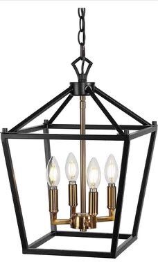 Pagoda Lantern Dimmable Adjustable Metal LED Pendant