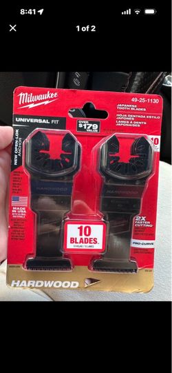Milwaukee 1-3/8 in. High Carbon Steel Universal Fit Japanese Teeth Hardwood Cutting Multi-Tool Oscillating Blade (10-Pack)