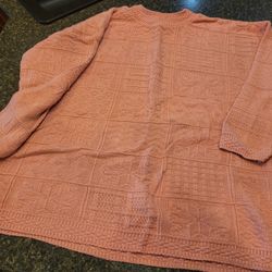 Women 2XL Willow Bay crewneck peach textured sweater Lot 86