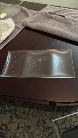 Crystal rectangular platter
