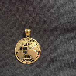 GOLD WORLD 🌎 NECKLACE CHARM  