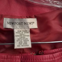 Designer Women's Two-piece Leather Skirt Suits.  Various sizes and colors.