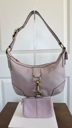 Lilac Coach Hampton Purse & Wristlet