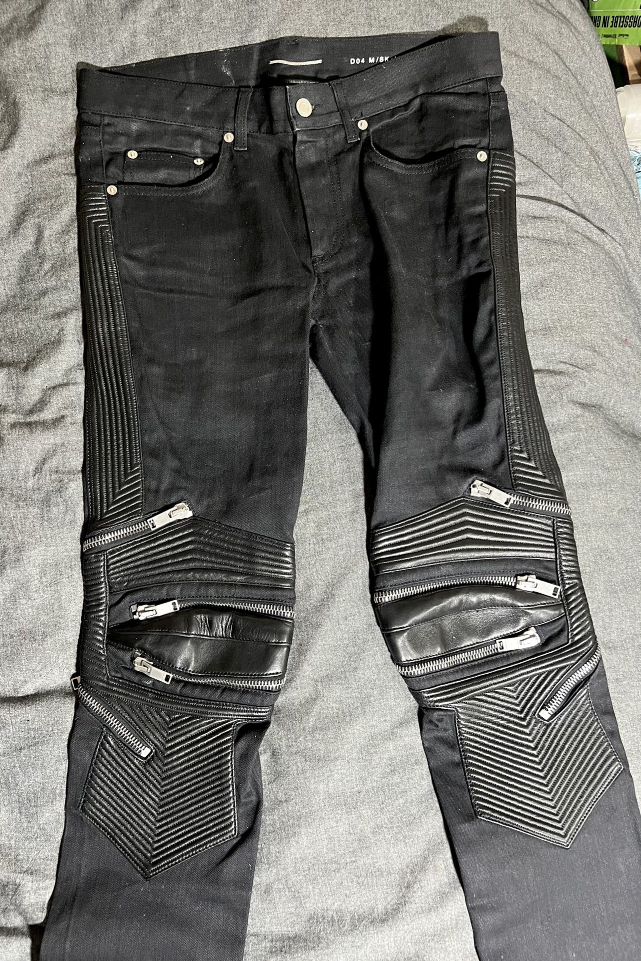 Saint Laurent D04 Moto Jeans (Hedi Era)