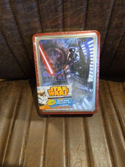 Brand New Dath Vader Tin Crayons