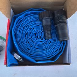 25 Foot Lay Flat Discharge Hose Kit
