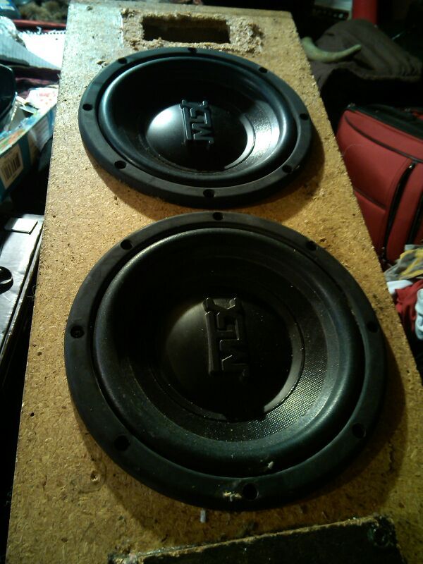 Two 8 inch MTX Thunder 5000 subs