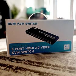 4K 60Hz 8 Port HDMI KVM Switch – Control 8 PCs