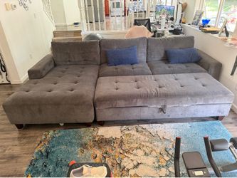 Couch with Chase lounge and storage