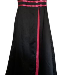 Urban Girl Nites Strapless Black & Hot Pink Formal Gown (Size: 9/10)