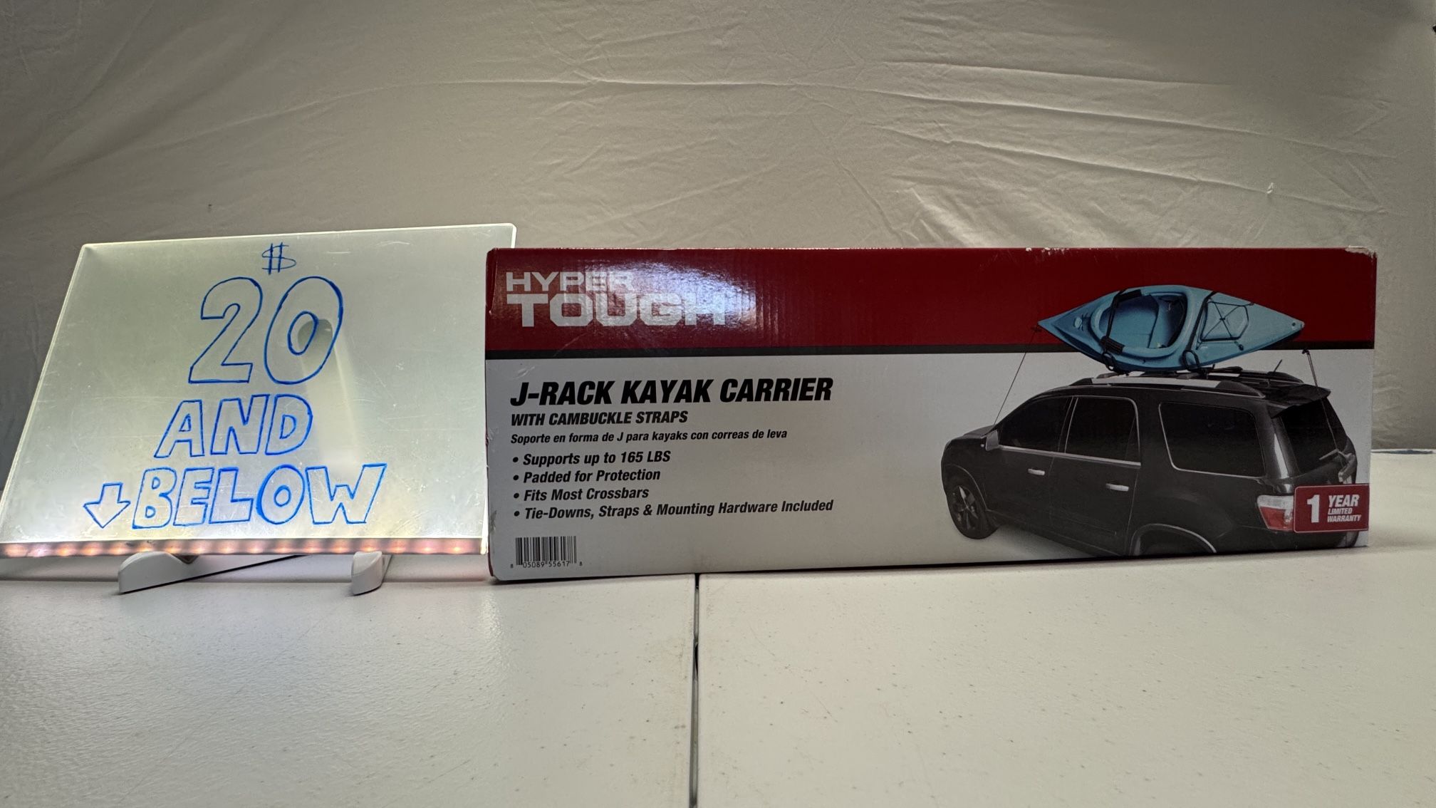 Hyper Tough - J-Rack Kayak Carrier (with Cambuckle Straps)