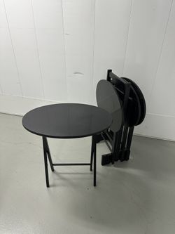 4 Piece TV Tray Snack Tables Set w/ Holder 